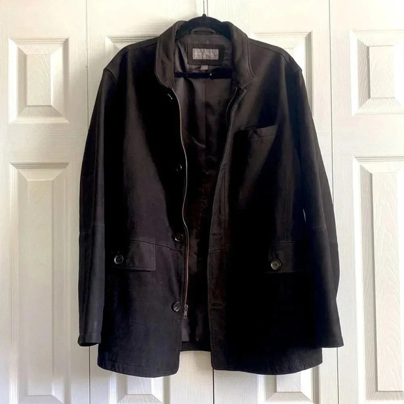 Daniel Cremieux Signature Collection Leather Jacket Brown Men XL - Picture 2 of 9
